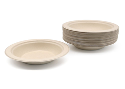 Ecozoe - 125 pcs - Disposable 12OZ 360ml Bowl, Bagasse, Biodegradable, Sustainable, Ecofriendly