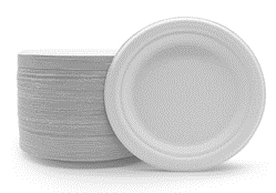 Ecozoe - Disposable 3-Compartment Round Plates