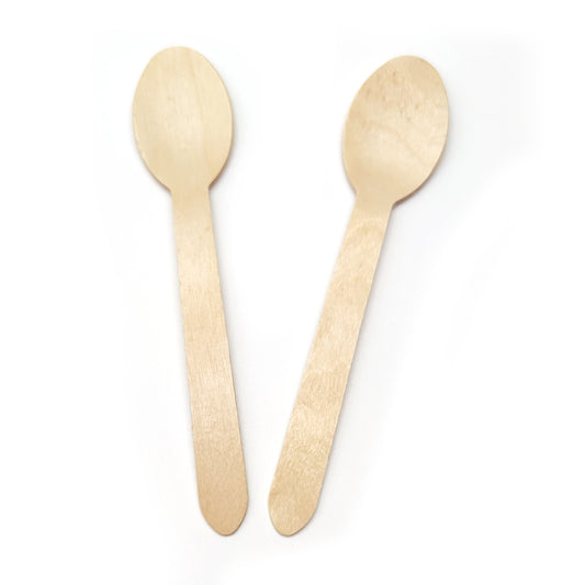 Ecozoe - 25 pcs - Wooden Spoon, Natural, Biodegradable, Sustainable