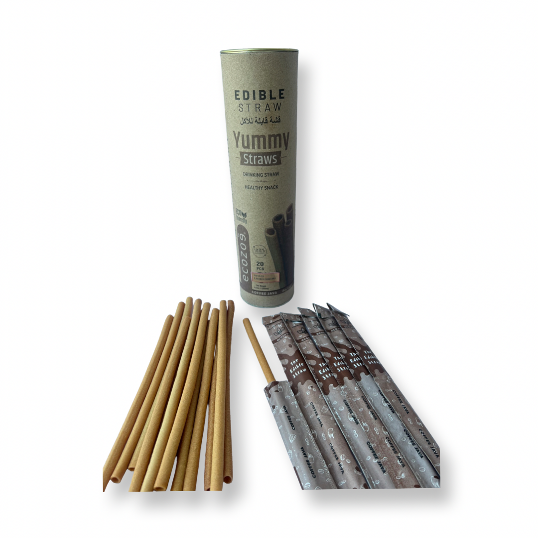 Edible Drinking Straws - CHOCOLATE Flavoured, 8.00mm X 200mm, Individually Wrapped