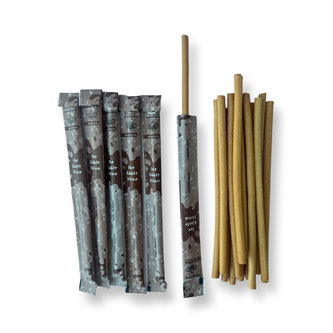 Edible Drinking Straws - CHOCOLATE Flavoured, 8.00mm X 200mm, Individually Wrapped