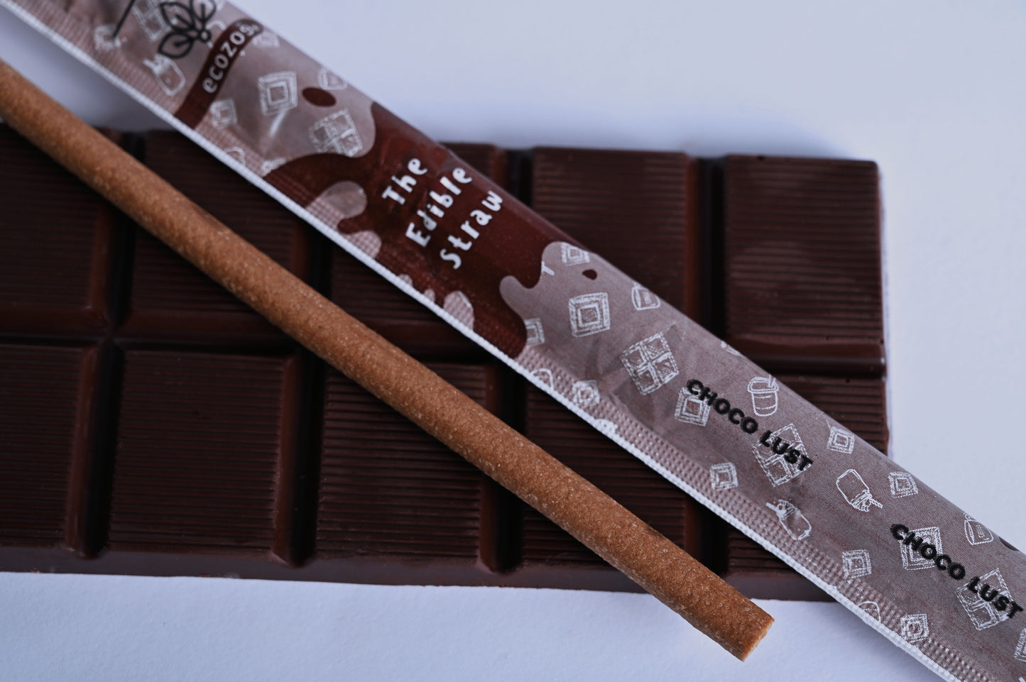 Edible Drinking Straws - CHOCOLATE Flavoured, 8.00mm X 200mm, Individually Wrapped