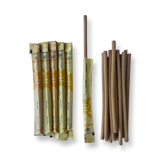 Edible Drinking Straws - LIME Flavoured, 8.00mm X 200mm, Individually Wrapped