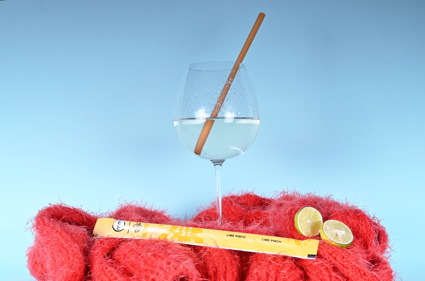 Edible Drinking Straws - LIME Flavoured, 8.00mm X 200mm, Individually Wrapped