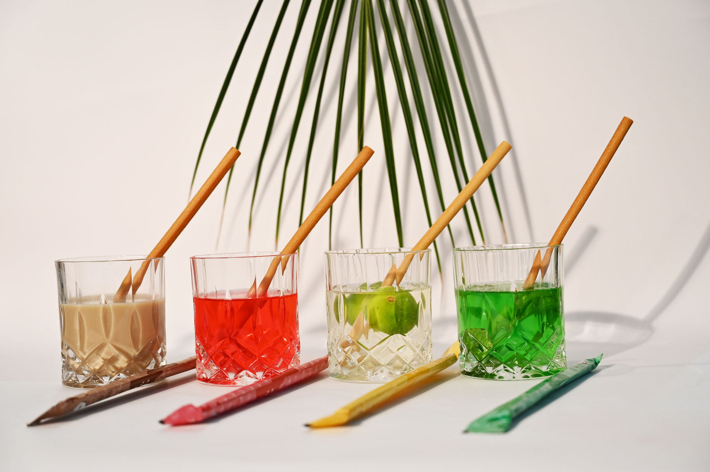 Edible Drinking Straws - LIME Flavoured, 8.00mm X 200mm, Individually Wrapped