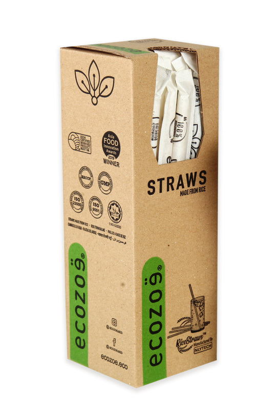 60 pcs - 9mm Biodegradable Drinking Straws, for Juice - Mixed Colours  - individually Wrapped
