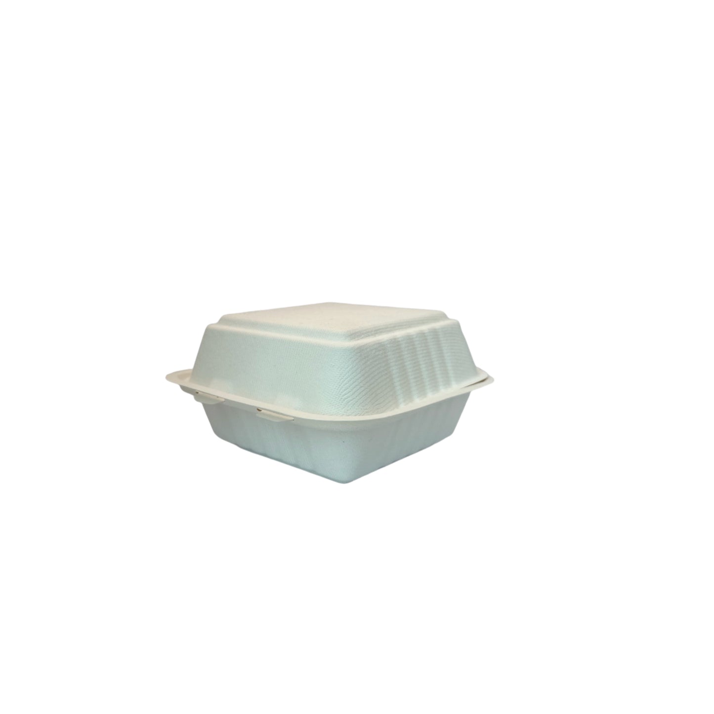 Ecozoe - 25 pcs - Clamshell 6" x 6", Bagasse, . Biodegradable, sustainable, ecofriendly