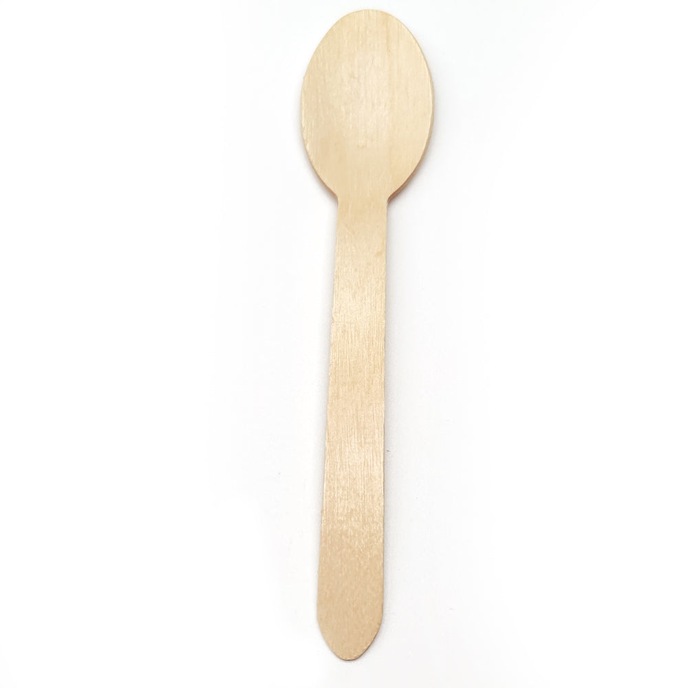 Ecozoe - 10 sets of Wooden Fork + Spoon + Napkin, Natural, biodegradable