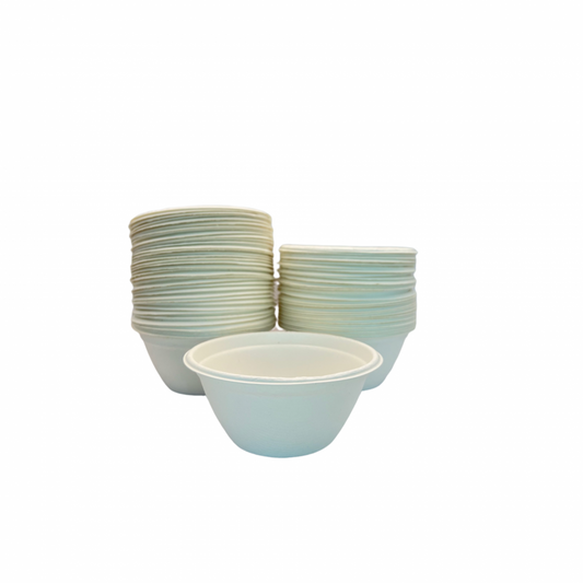 Ecozoe - 50 pcs - Disposable Bowls 8 oz , Bagasse, Biodegradable, Sustainable, Ecofriendly