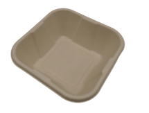 Ecozoe - 150 pcs - Disposable 165mm Deep Square Box, Bagasse, Biodegradable, Sustainable, Ecofriendly