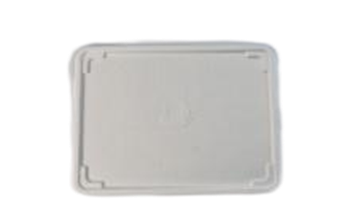 Ecozoe - 50 pcs - Disposable 4-Comparment Tray Lid, Bagasse, Biodegradable, Sustainable, Ecofriendly