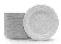 Ecozoe - Disposable 3-Compartment Round Plates